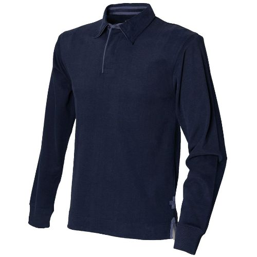 Front Row Super Soft Long Sleeve Rugby Shirt Navy